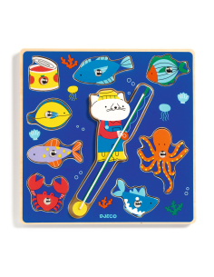 Puzzle in legno con pesca magnetica - Puzz & Fish Color 2