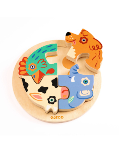 Puzzle rotondo in legno - Cane Rondo Dog