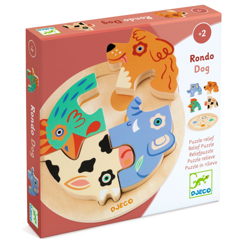 Puzzle rotondo in legno - Cane Rondo Dog
