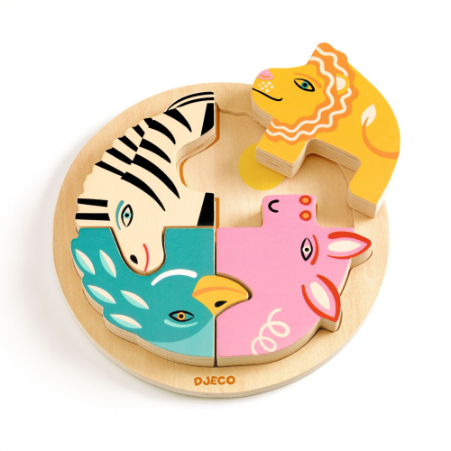 copia di Puzzle rotondo in legno - Leone Rondo Leo