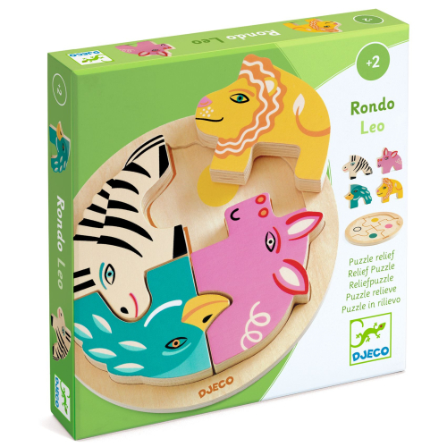 copia di Puzzle rotondo in legno - Leone Rondo Leo