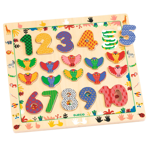 Puzzle educativo dei numeri da 1 a 10