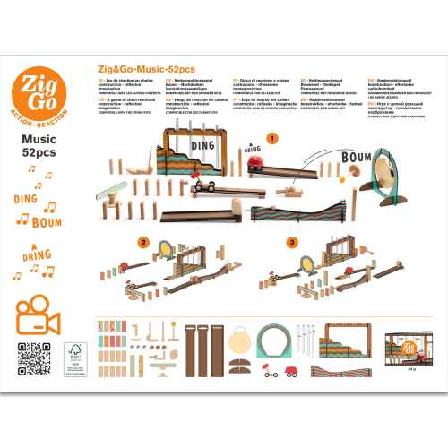Pista a reazione a catena Zig & Go Music - 52 pezzi