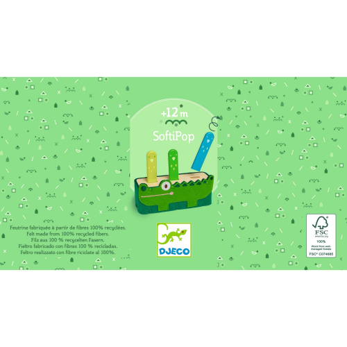 Gioco pop-up morbido e in legno - SoftiPop