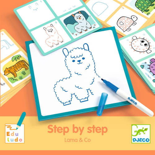 Step by step - Impara a disegnare gli animali Lama & Co