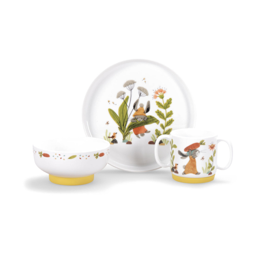 Set pappa in porcellana Trois Petits Lapins