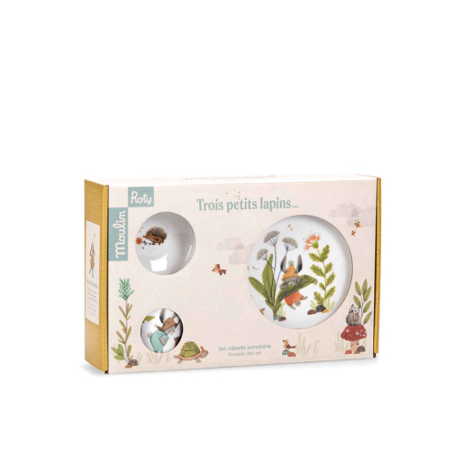 Set pappa in porcellana Trois Petits Lapins