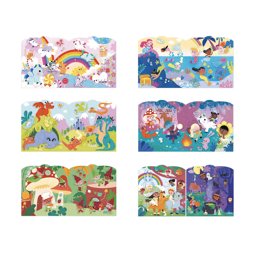 Quaderno di adesivi riposizionabili – Paesi magici | Janod