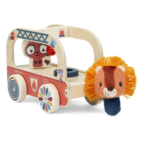 Camion dei pompieri Jack in legno