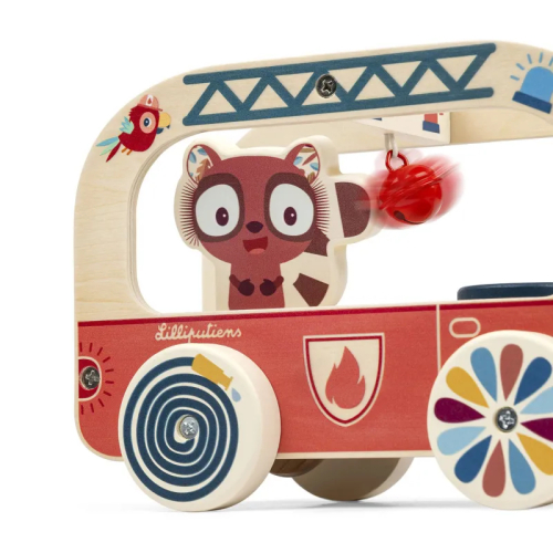 Camion dei pompieri Jack in legno