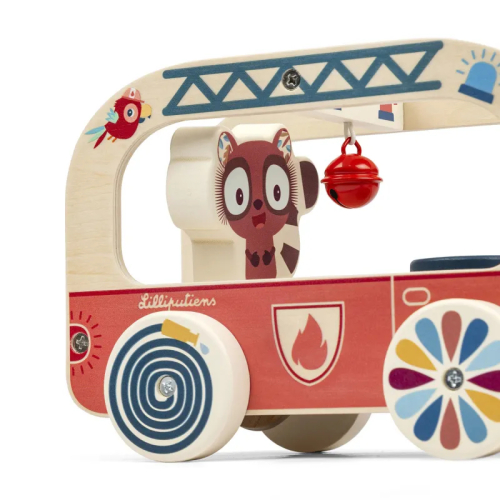 Camion dei pompieri Jack in legno
