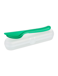 Set posate da viaggio - verde foglia