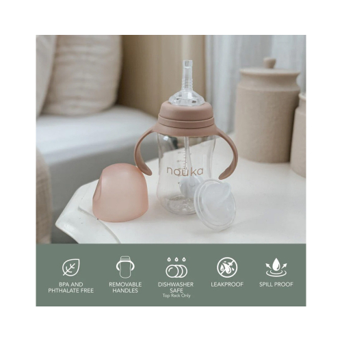 Tazza Transitional Sippy + Cannuccia con Peso 240ml - Soft Sand