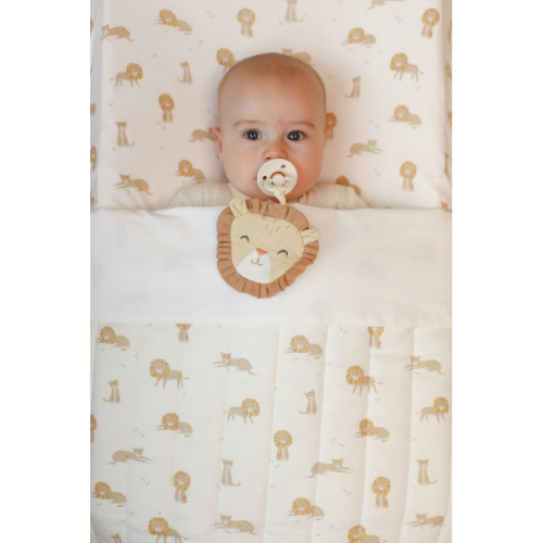 Coperta trapuntata da culla 70×100 cm – Safari Leo