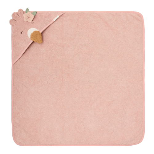 Telo bagno con cappuccio Fenicottero 75×75 cm