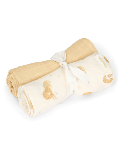 Set 2 mussole in cotone 70×70 cm – Safari Leo