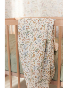 Mussola grande in cotone 120×120 cm – Safari Wonders 2