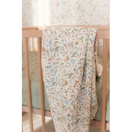 Mussola grande in cotone 120×120 cm – Safari Wonders