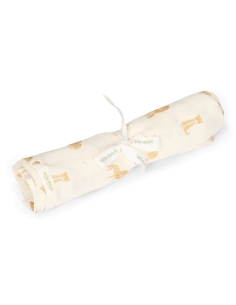 Mussola grande in cotone 120×120 cm – Safari Leo