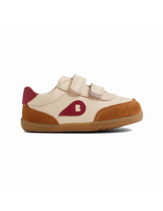 Scarpe Bobux Step up Champ - Chalk Caramel Tibetan Red