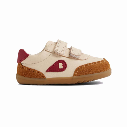 Scarpe Bobux Step up Champ - Chalk Caramel Tibetan Red