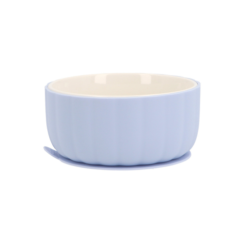 Ciotola in Ceramica con Protezione in Silicone Antiscivolo Powder Blue