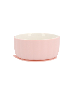 Ciotola in Ceramica con Protezione in Silicone Antiscivolo Nude Rose