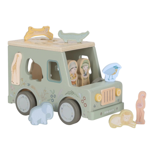 Cubo incastri Jeep in legno – Safari Friends