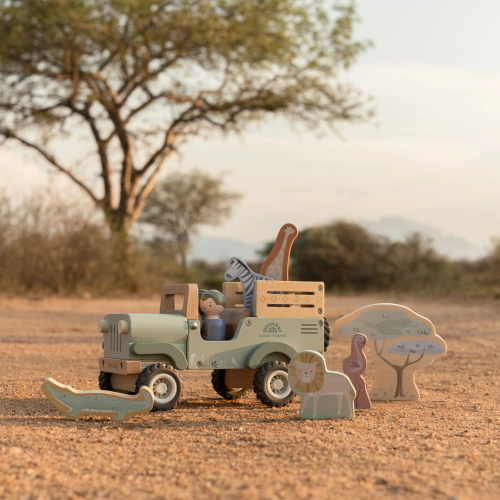 Cubo incastri Jeep in legno – Safari Friends