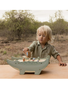Banco martello Coccodrillo in legno – Safari Friends 2