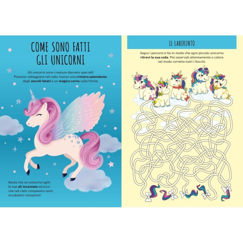 Stickers e attività. Gli unicorni