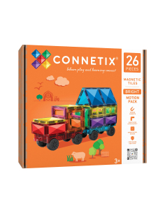 Connetix - 26 Pezzi - Pacco Movimento - Bright - 100% Plastica ABS Atossica