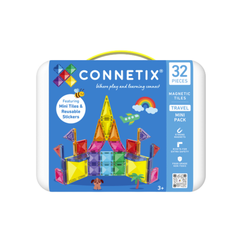 Connetix - Mini Pack da Viaggio - 32 Pezzi - 100% Plastica ABS Atossica