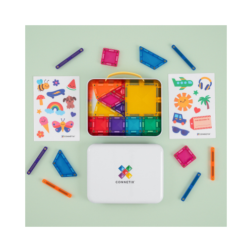 Connetix - Mini Pack da Viaggio - 32 Pezzi - 100% Plastica ABS Atossica