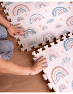 Tappeto Gioco Puzzle Montessori - Rainbow - 6 Pezzi - Morbido e Sicuro dalla Nascita - 175x117cm - dalla Nascita 2