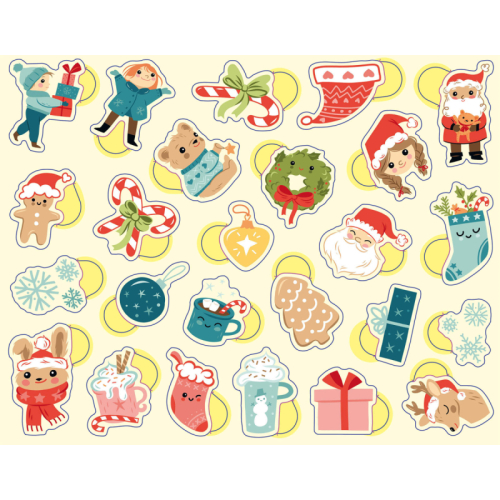 Baby adesivi Natale in latta | 300 pezzi