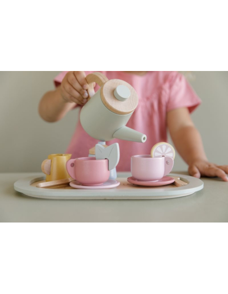 Servizio da tè in legno