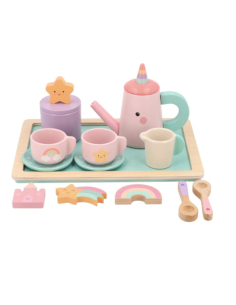 Servizio da tè in legno Magic World