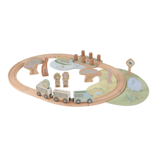 Pista del treno in legno – Safari Friends