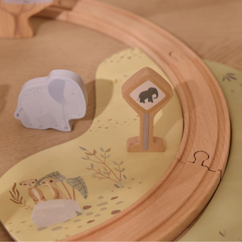 Pista del treno in legno – Safari Friends