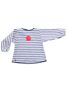 Grembiulino impermeabile con maniche – Righe blu