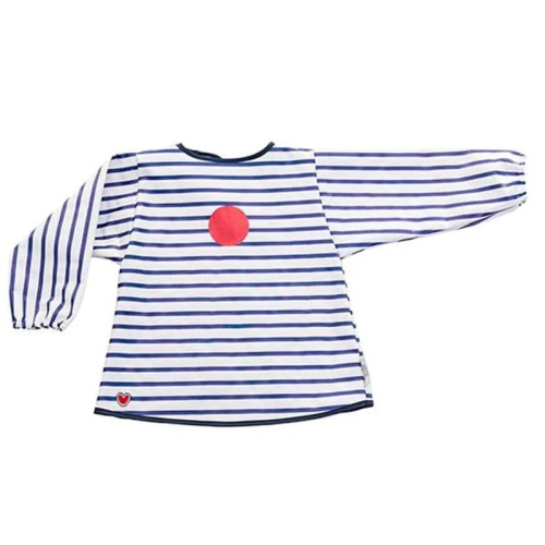 Grembiulino impermeabile con maniche – Righe blu