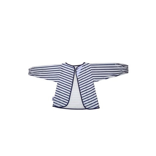 Grembiulino impermeabile con maniche – Righe blu