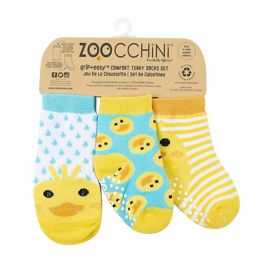 Calzini Antiscivolo Grip+Easy, pack da 3 - Puddles l'Anatroccolo 2