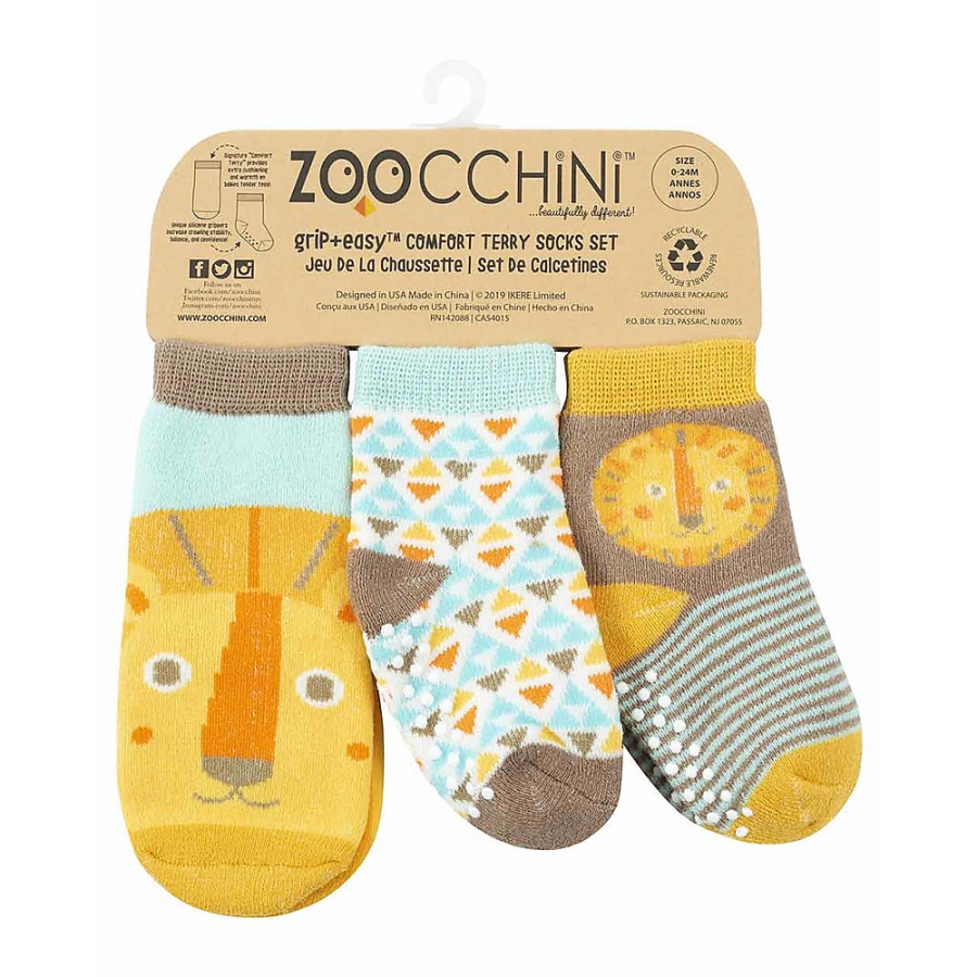 Calzini Antiscivolo Grip+Easy, pack da 3 - Leo il Leone 2
