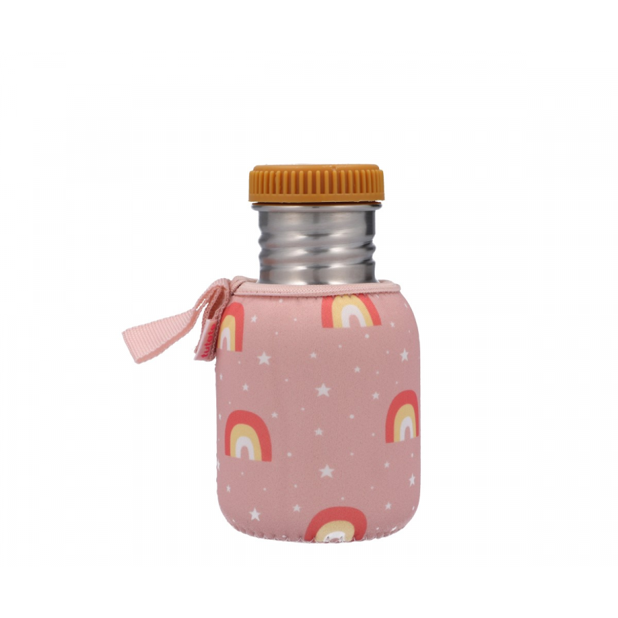 Bottiglia 350ml  Tutete Acciaio con cover neoprene Arcobaleno