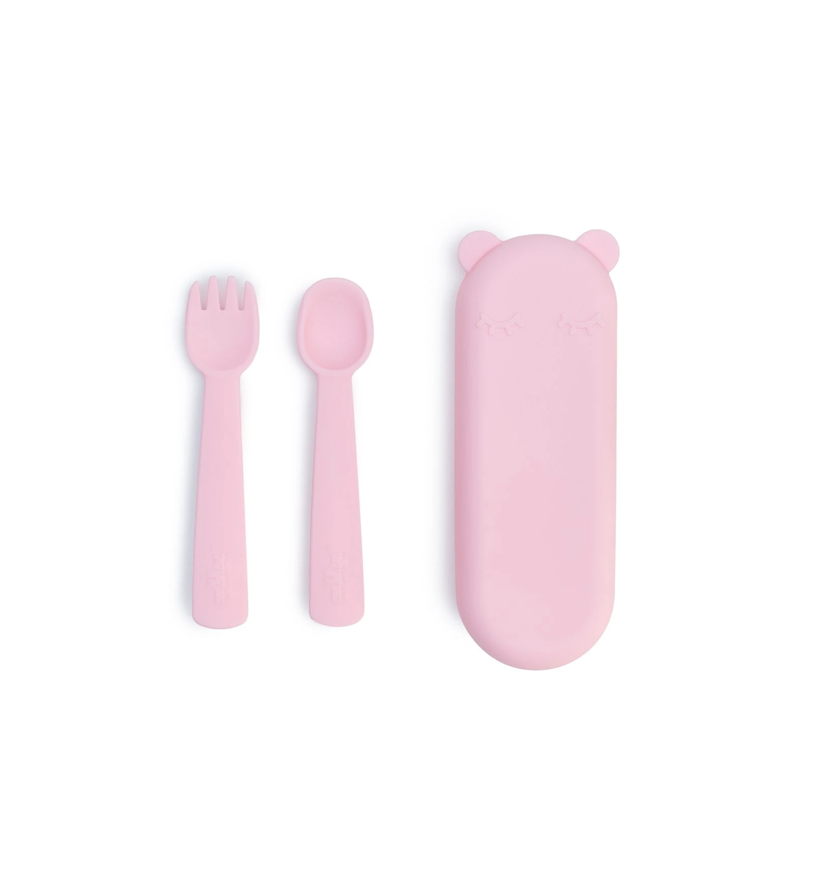 Set Custodia + Forchetta e Cucchiaio in silicone Pink