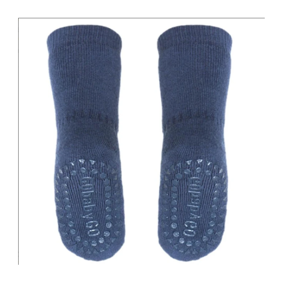 Calzini antiscivolo Blu Marine in cotone 2