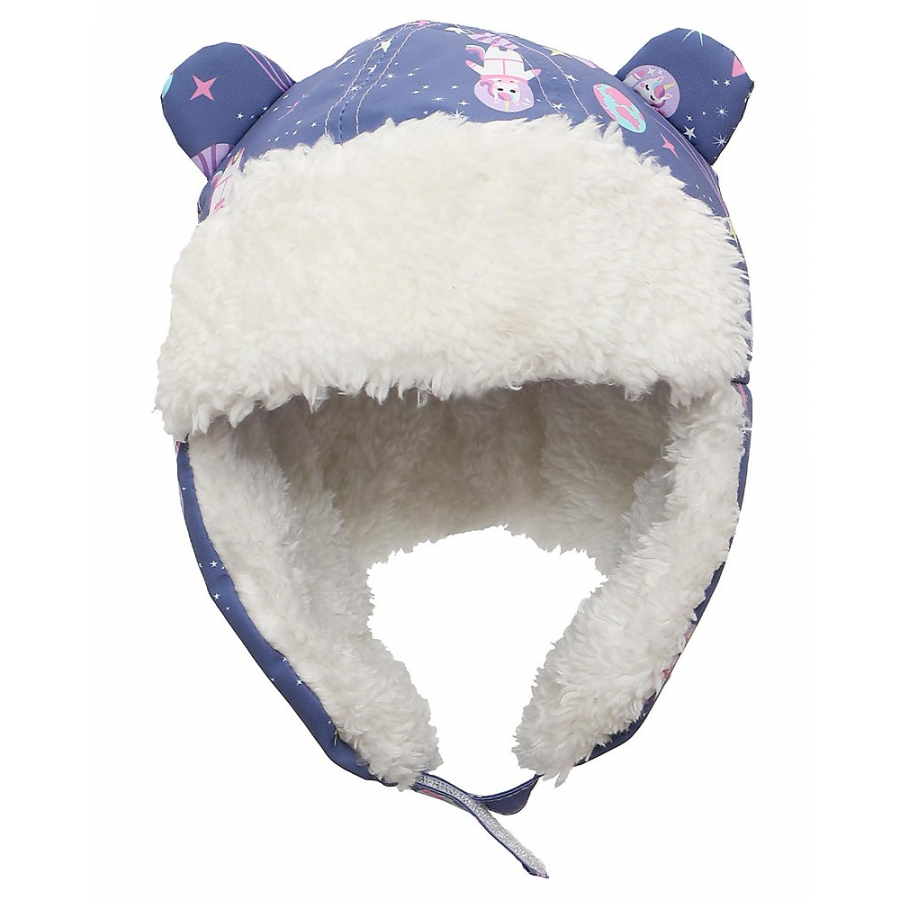 Cappello Aviatore Idrorepellente e Antivento - Unicorno Indaco - Morbido Tessuto Sherpa