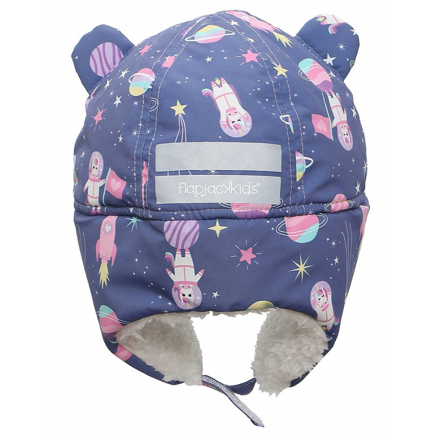 Cappello Aviatore Idrorepellente e Antivento - Unicorno Indaco - Morbido Tessuto Sherpa 2